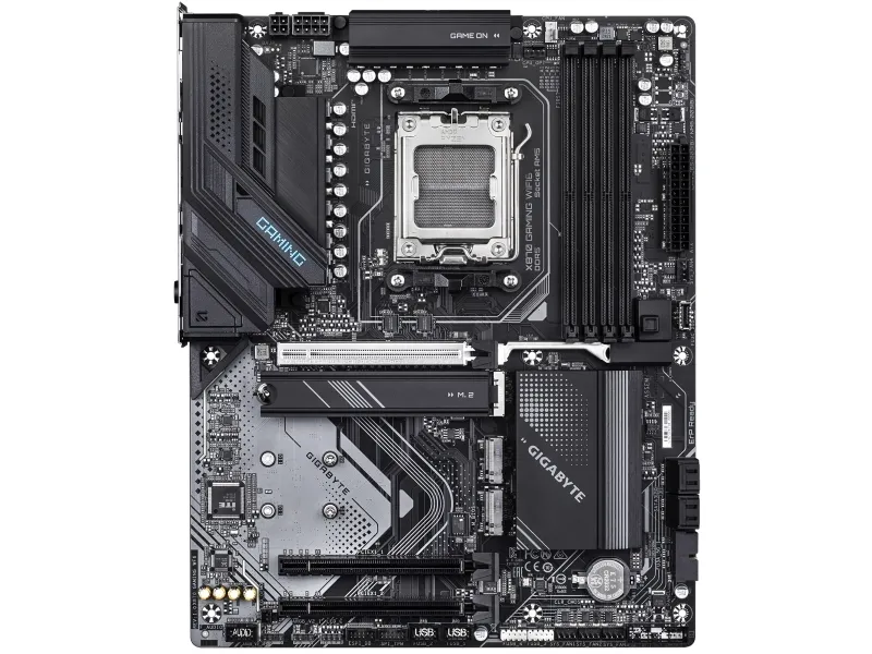 Gigabyte X870 GAMING WIFI6 - Bundkort - ATX - Socket AM5 - AMD X870 Chipset - USB4, USB 3.2 Gen 2, USB 3.2 Gen 1, USB-C 3.2 Gen 2x2 - 2.5 Gigabit LAN, Wi-Fi 6, Bluetooth - onboard grafik (CPU påkrævet) - HD Audio (8-kanaler)