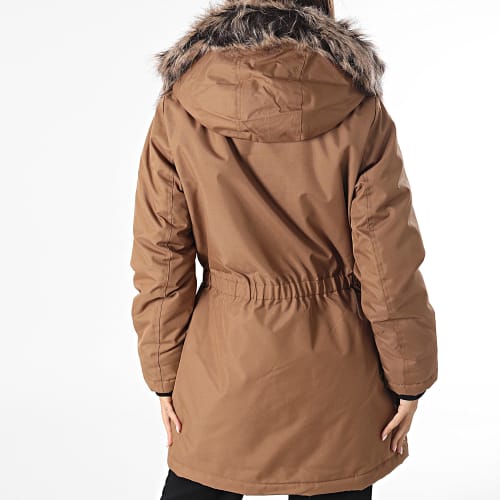 Parka Capuche Fourrure Femme Iris Marron