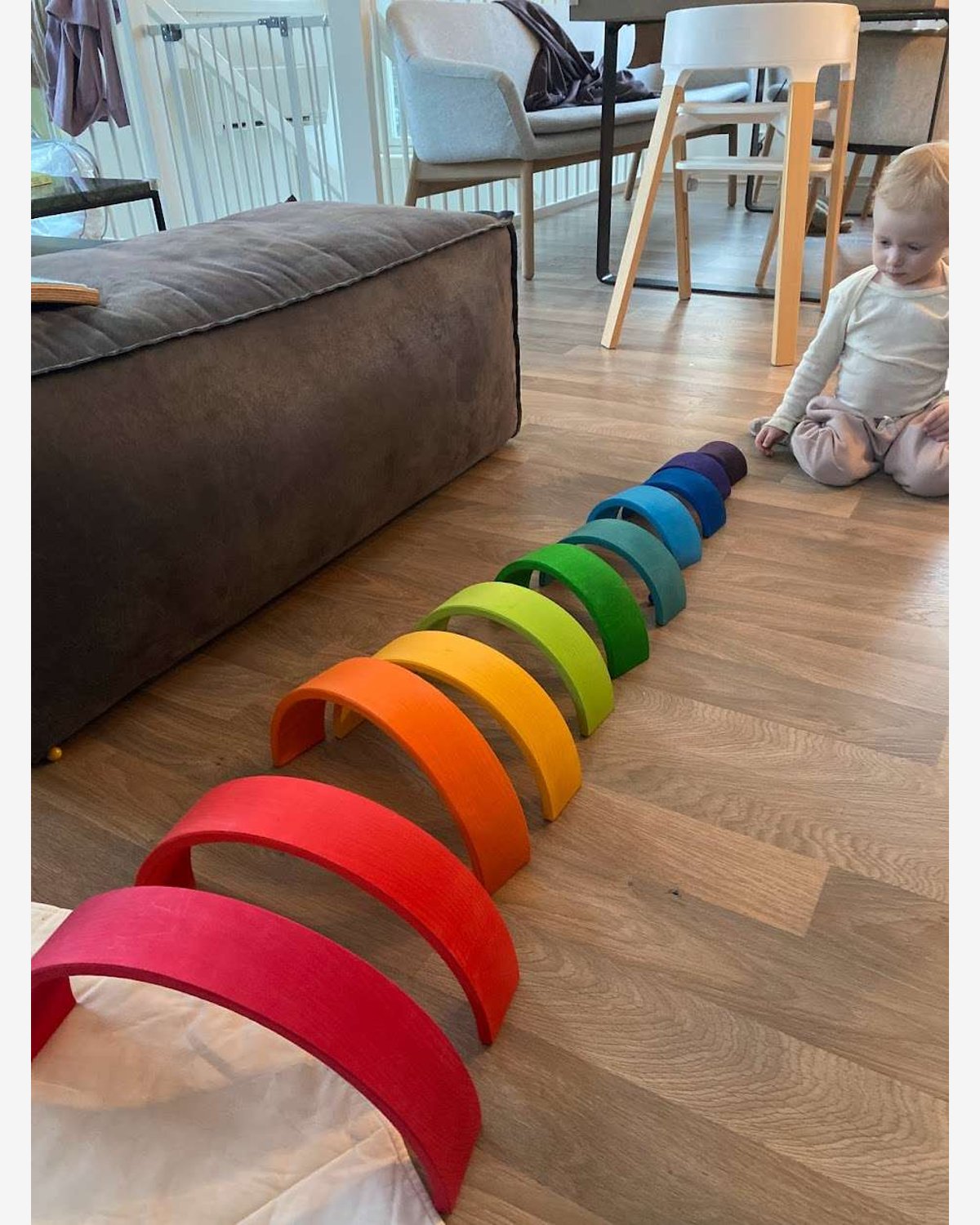 Regnbue Stor Orginal – Stableleke i Tre | Montessori Leker