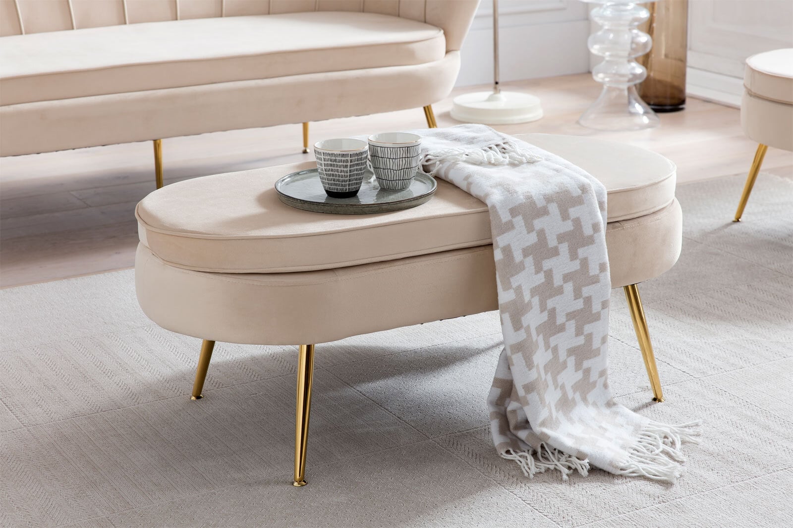 Polsterbank beige