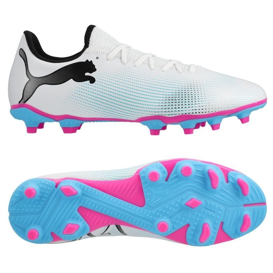 PUMA Future 7 Play FG/AG Phenomenal - Blanc/Noir/Poison Pink