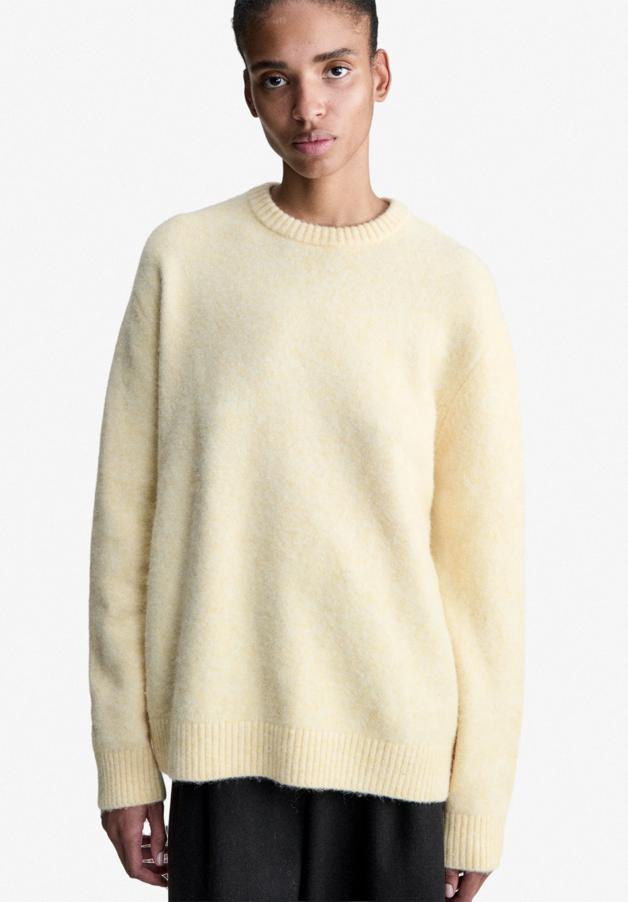 Pull ample jaune clair - Jaune clair