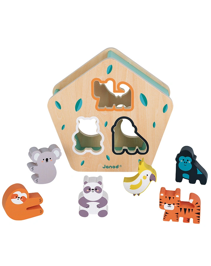 Janod-WWF® Steckspiel TIERE 6-teilig aus Holz