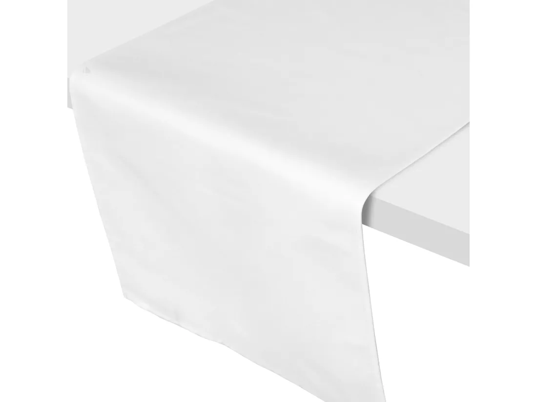 Chemin de table 45x150 cm DIABOLO Blanc traitement teflon