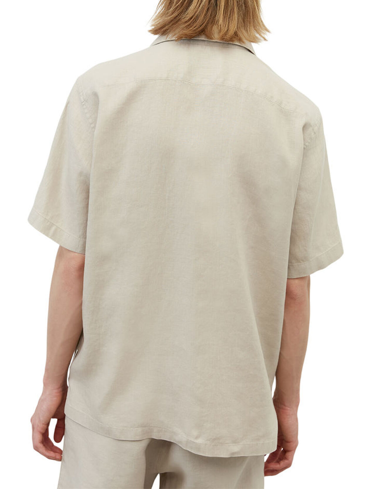 Marc O'Polo Chemise 100% Lin manches courtes Poche beige