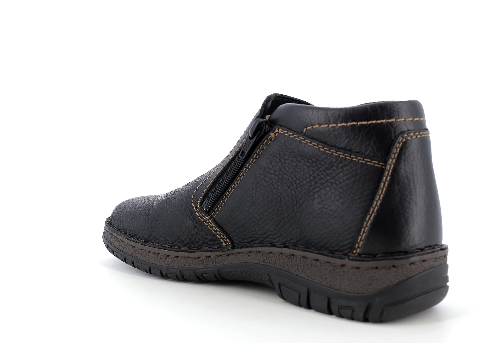 Rieker-05173 Cuir gras Noir