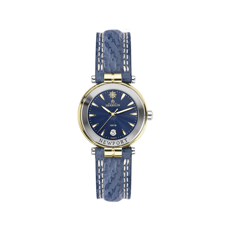 Montre Herbelin femme acier cuir bleu