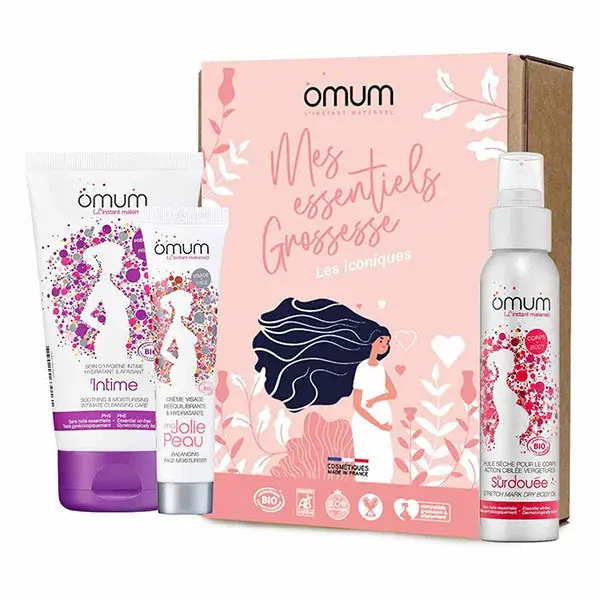 Omum Coffret Cadeau Mes Essentiels Grossesse Future Maman 3 Soins + 1 Guide