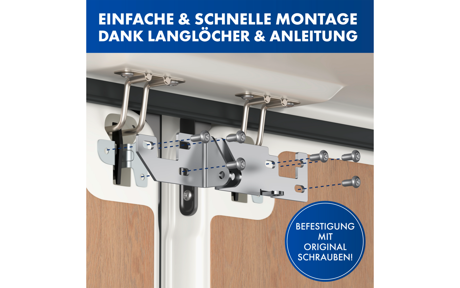 LAINFELD Hecktürverriegelung Einbruchschutz H1/H2 Dach für z.B. FIAT Ducato, Citroen Jumper