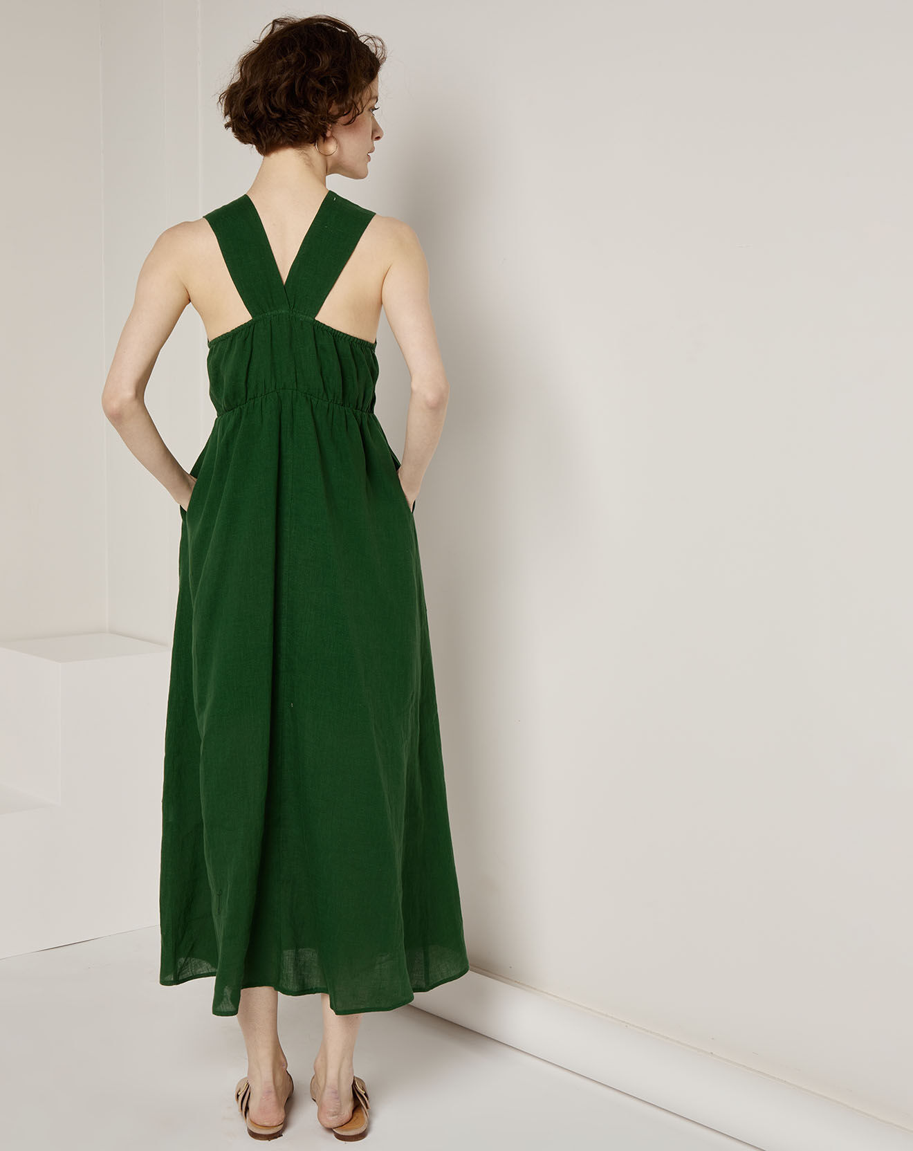See u Soon Robe 100% Lin Louna verte