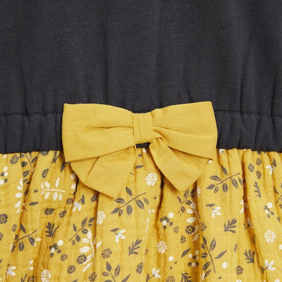 Golden Winter Robe manches longues bi-matière   Print Clairière        de               P'tit bisou