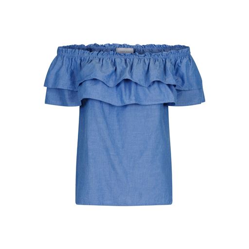 Neo Noir Austin Chambray Top, Blå, 40