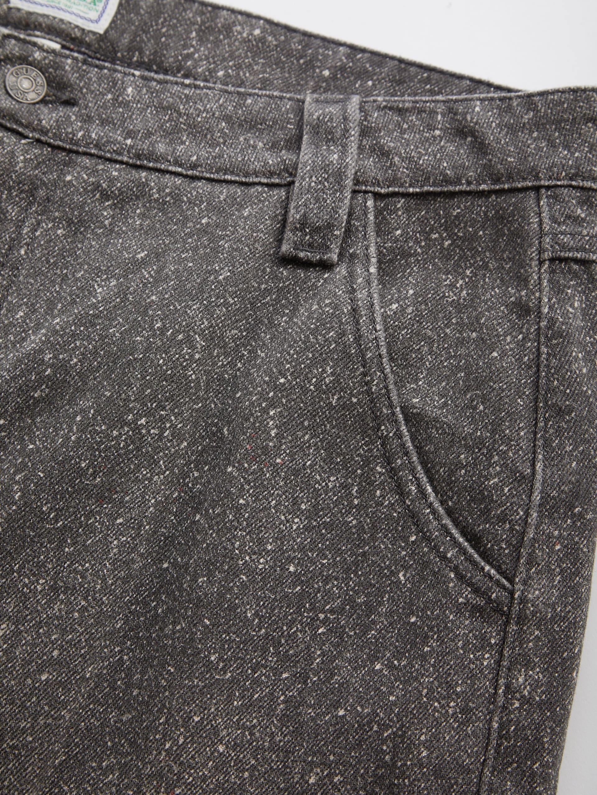 Calça jeans de modelagem ampla com forro de flanela