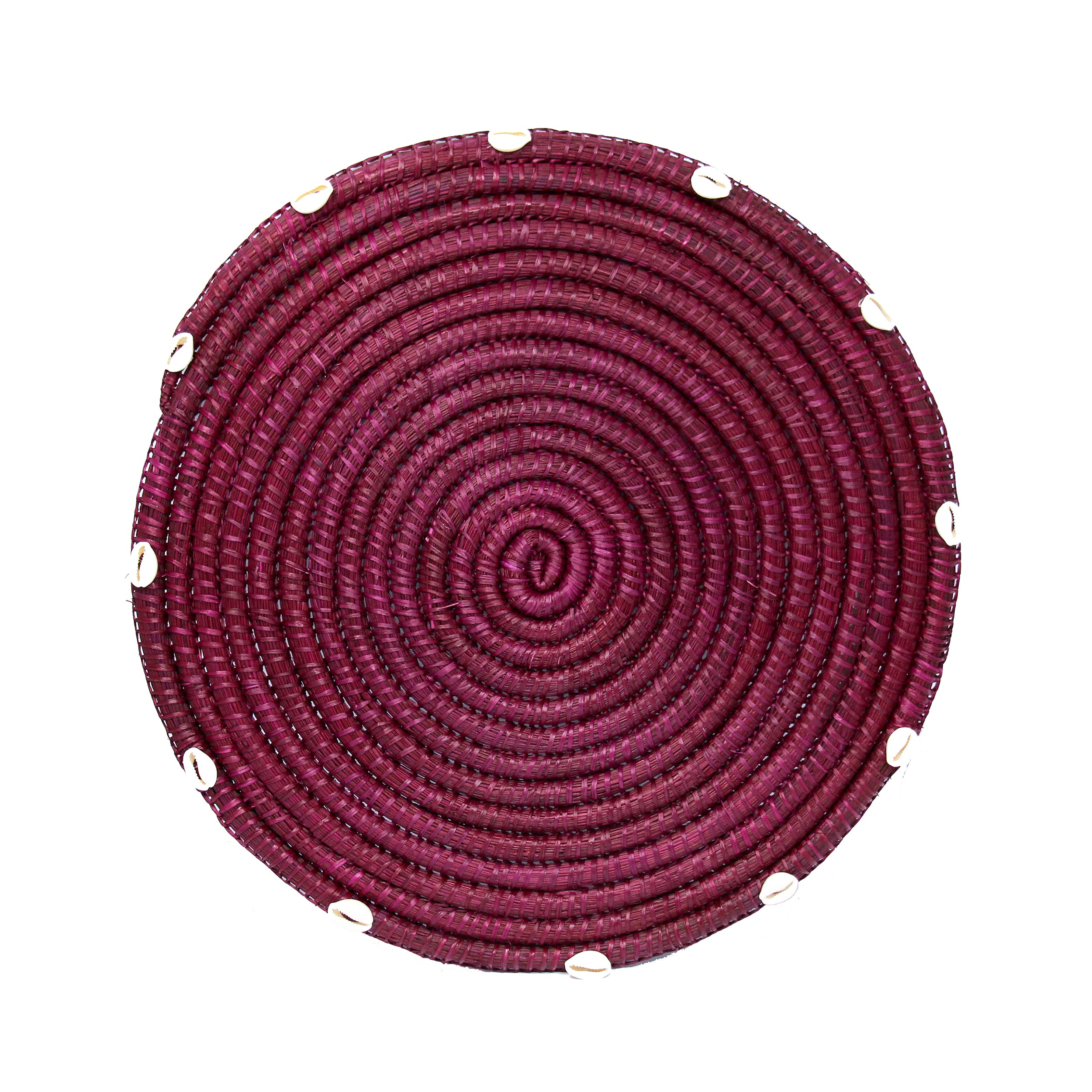 Set de table rond avec coquillage (lot de 2)