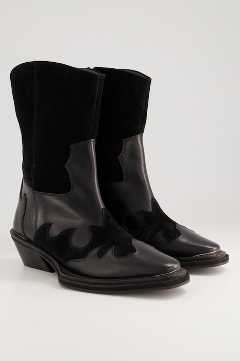 Cowboyboots, echtes Leder, Croco, markante Sohle