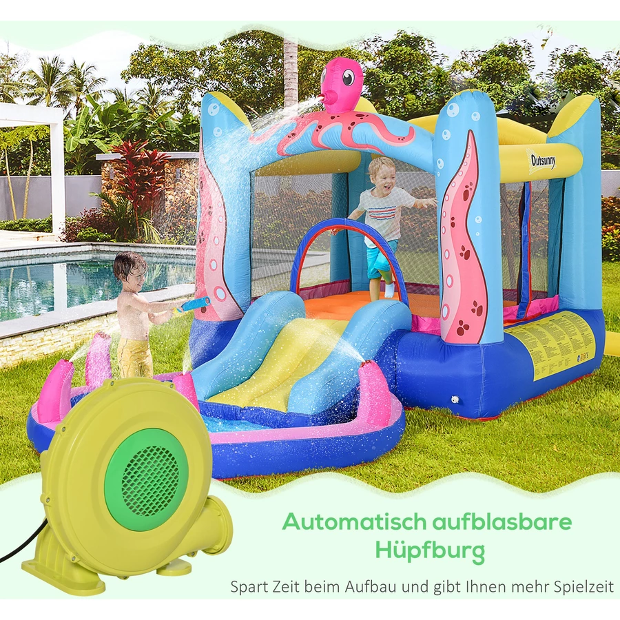 Outsunny Luftpumpe leichter Transport, kompakt und leicht Gelb