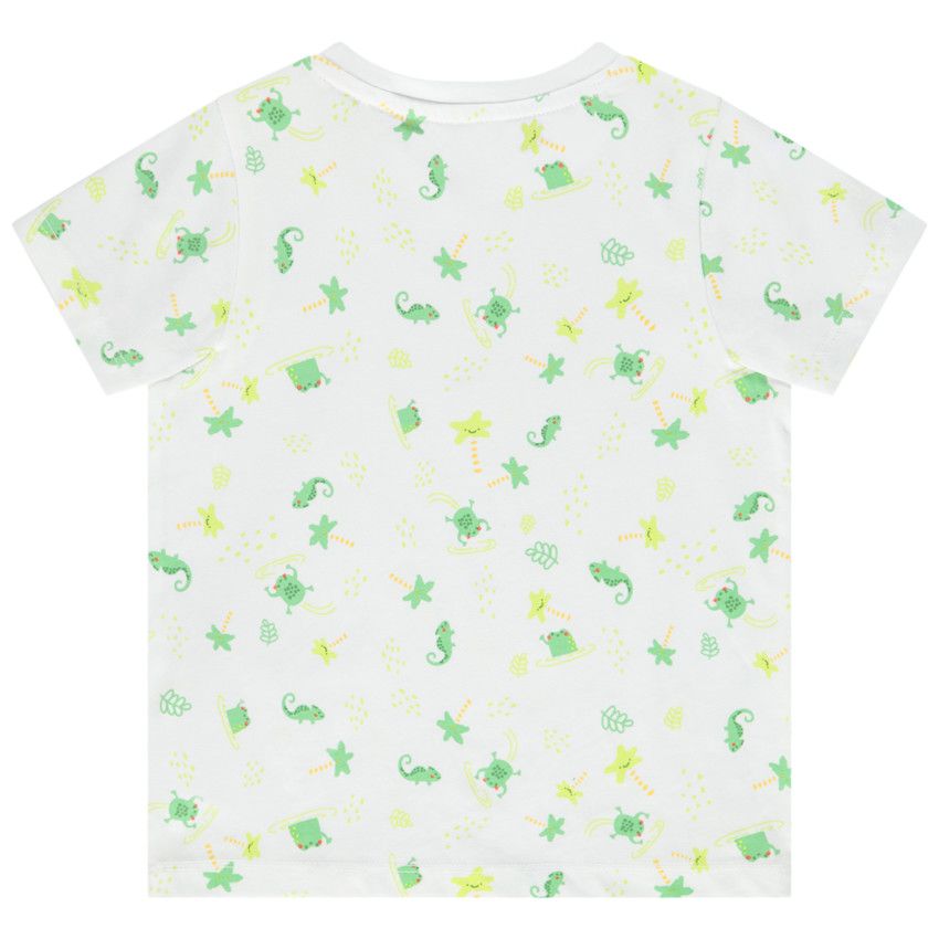 T-shirt manches courtes en jersey imprimé grenouilles pour bébé garçon - Blanc