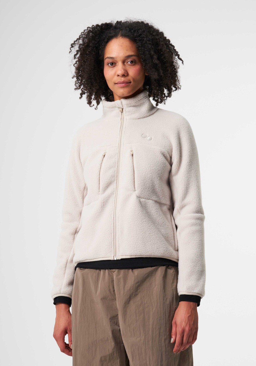 Pinqponq Damen-Fleecejacke Fleece Jacket Cliff Beige