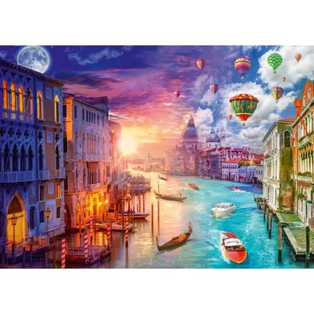 Schmidt Spiele Puzzle - Lars Stewart Venedig, Night and Day 1000 Teile
