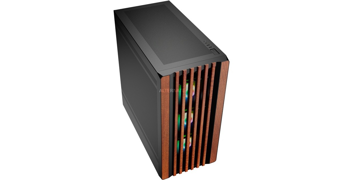 SharkoonRebel C70M RGB midi tower behuizing  (Zwart | 2x USB-A | 1x USB-C | RGB)