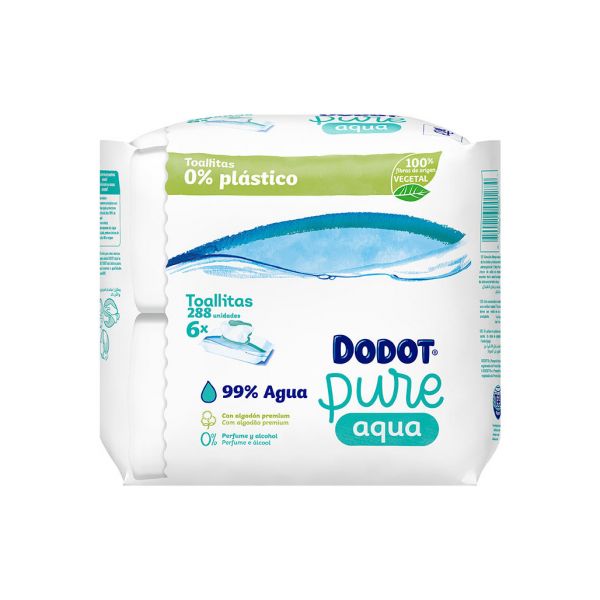 Dodot Aqua Pure Toalhitas 6x48 Un.
