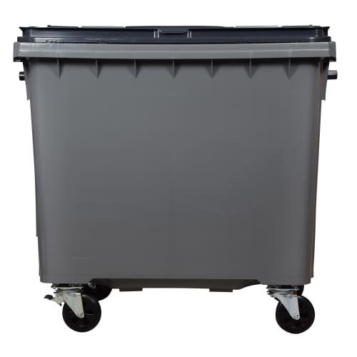 Conteneur 4 roues PEHD Korok sans barre 770L gris/gris Rossignol