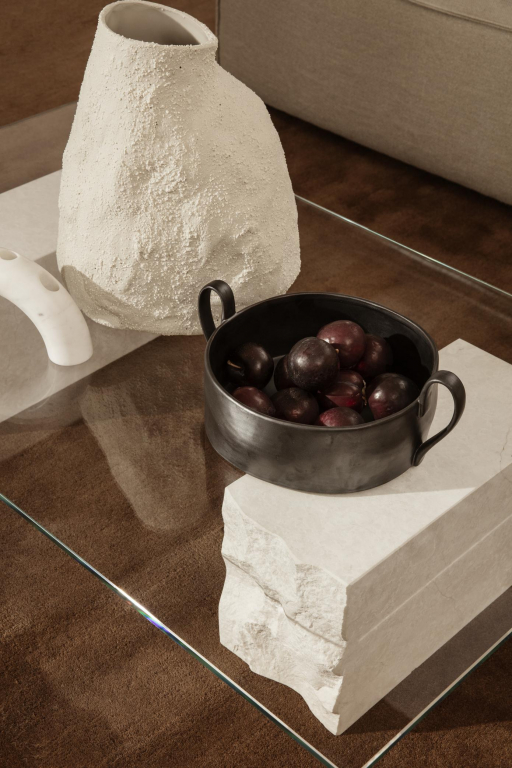Ferm Living Flow centerpiece fruitschaal off-white speckle