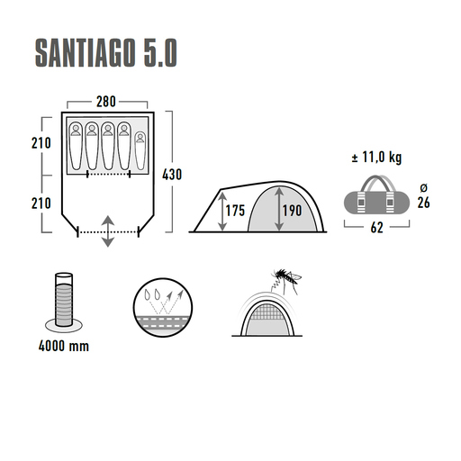 Barraca High Peak Santiago 5.0