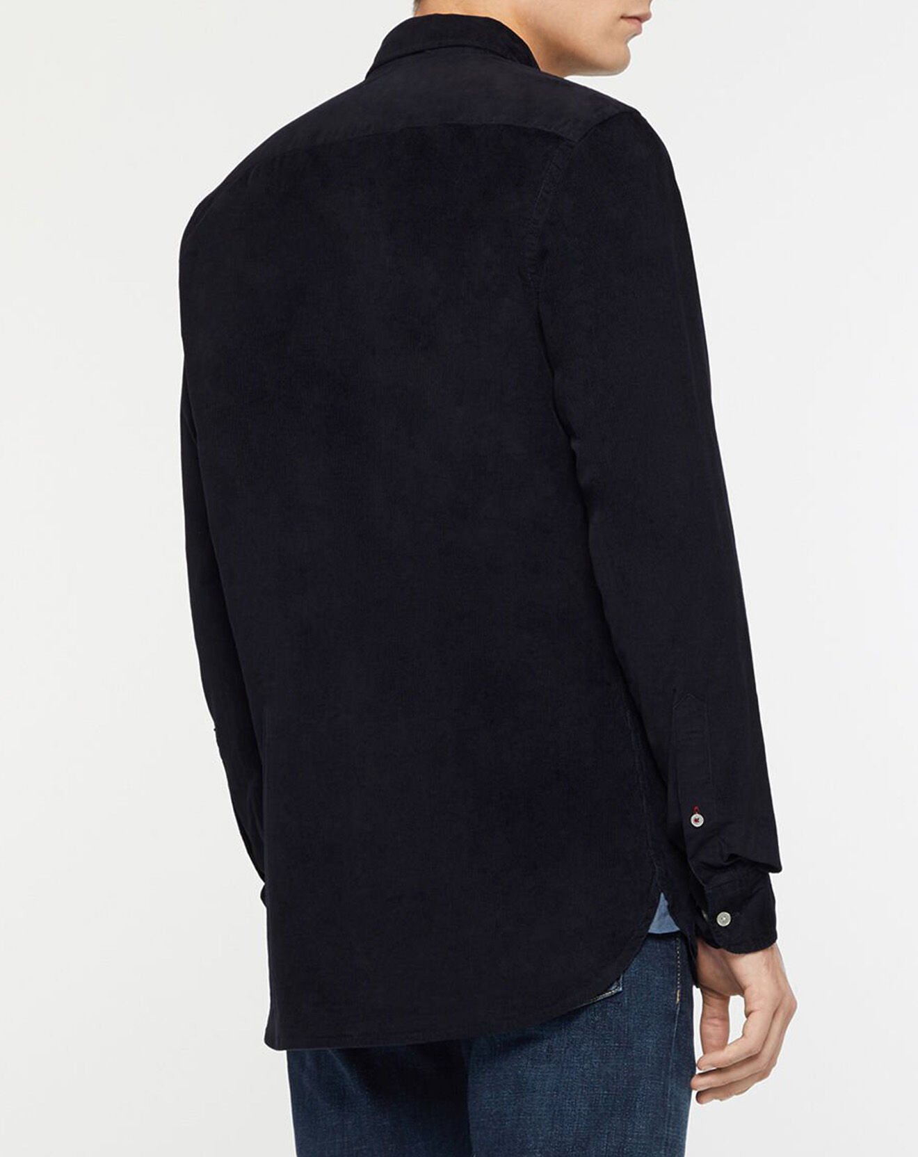 Tommy Hilfiger Chemise Slim en Velours côtelé Flex Corduroy bleu marine