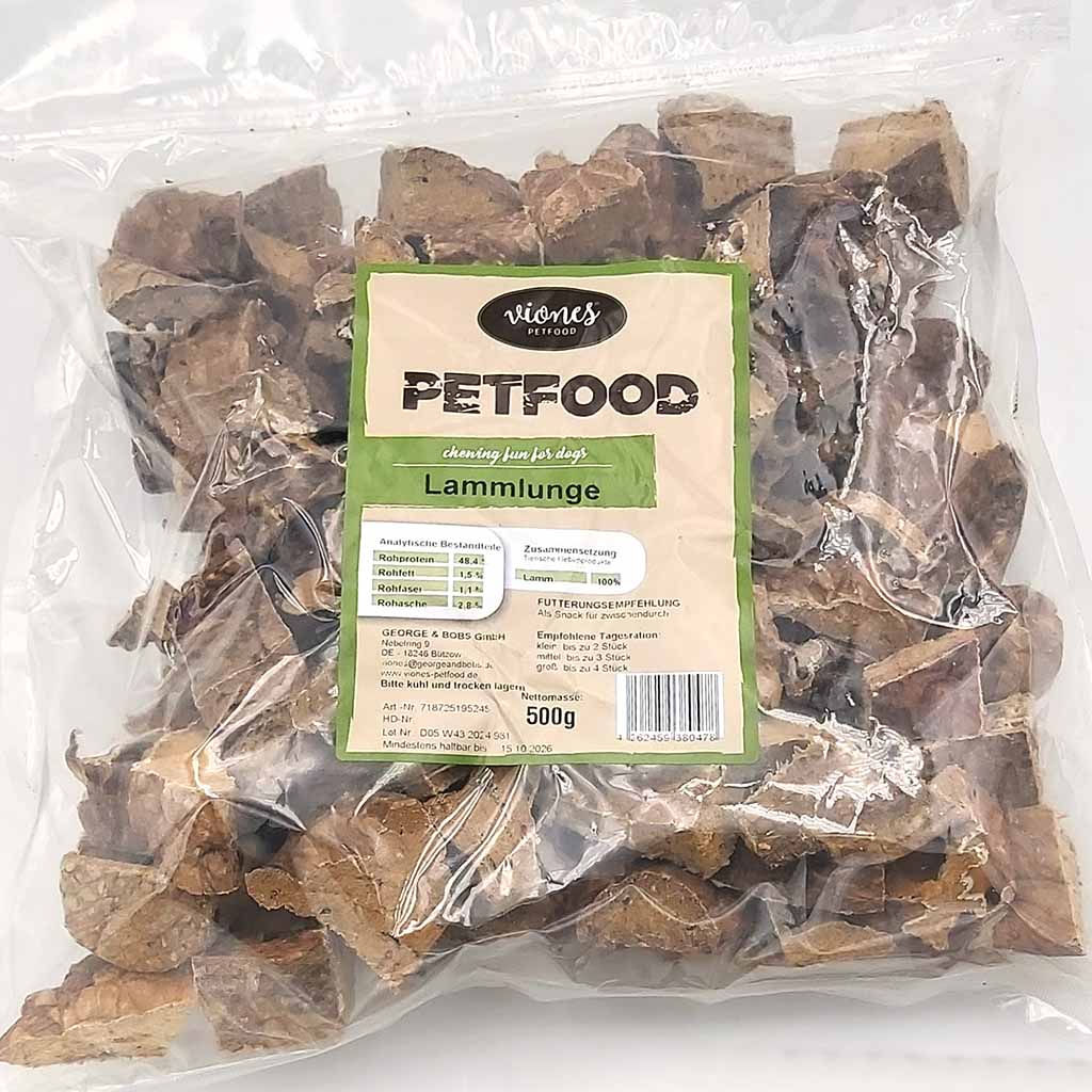 Hundesnack Lammlunge 500g MHD:15.10.26