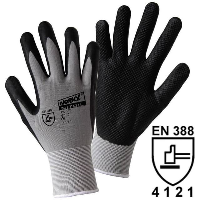 L+D worky NITRIL GRID 1167-11 Nylon Arbejdshandske