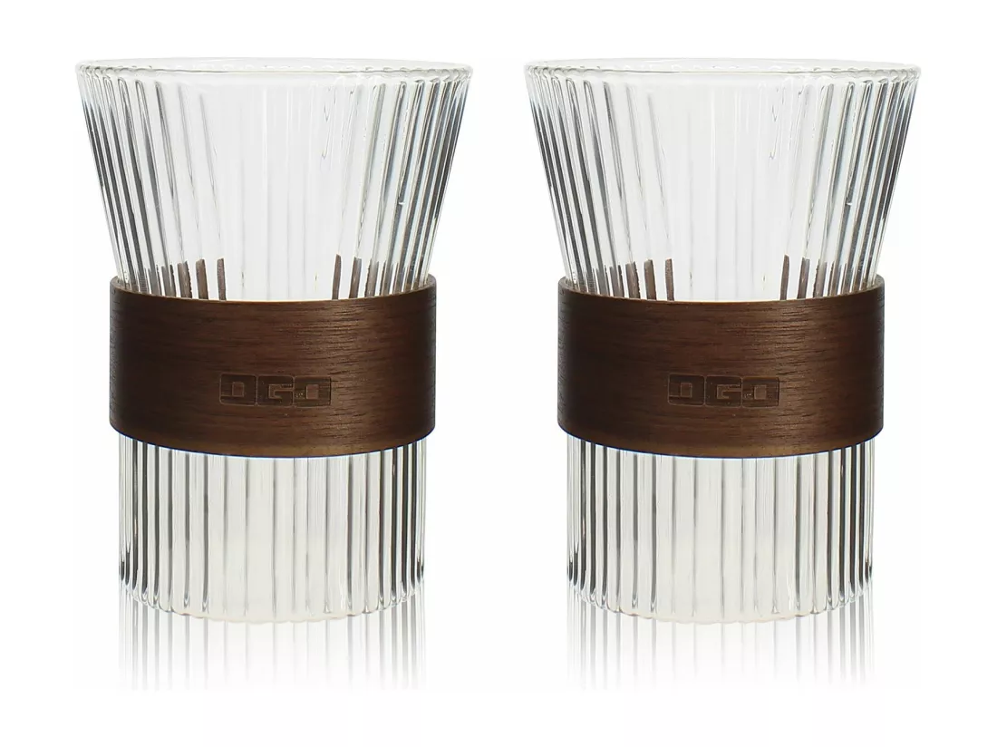 Ogo Living - Lot De 2 Tasses Karl 250ml En Verre Borosilicate Transparent