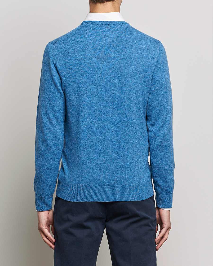 Piacenza Cashmere Cashmere Crew Neck Sweater Light Blue