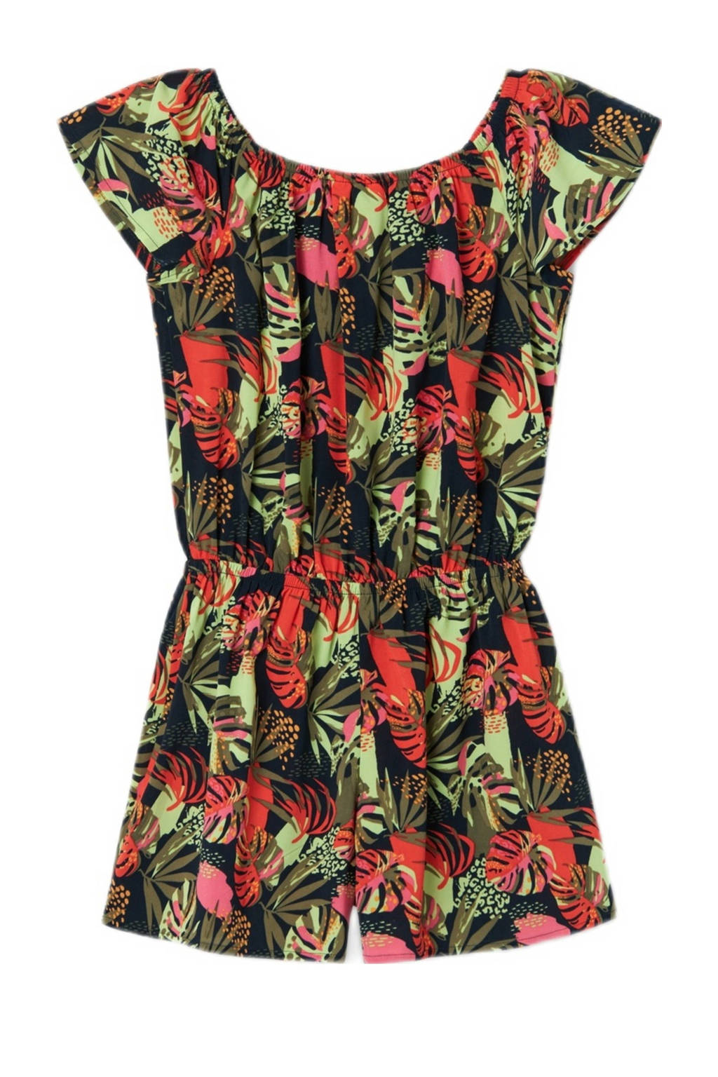 NAME IT playsuit NKFVINAYA met all over print donkerblauw/groen/rood