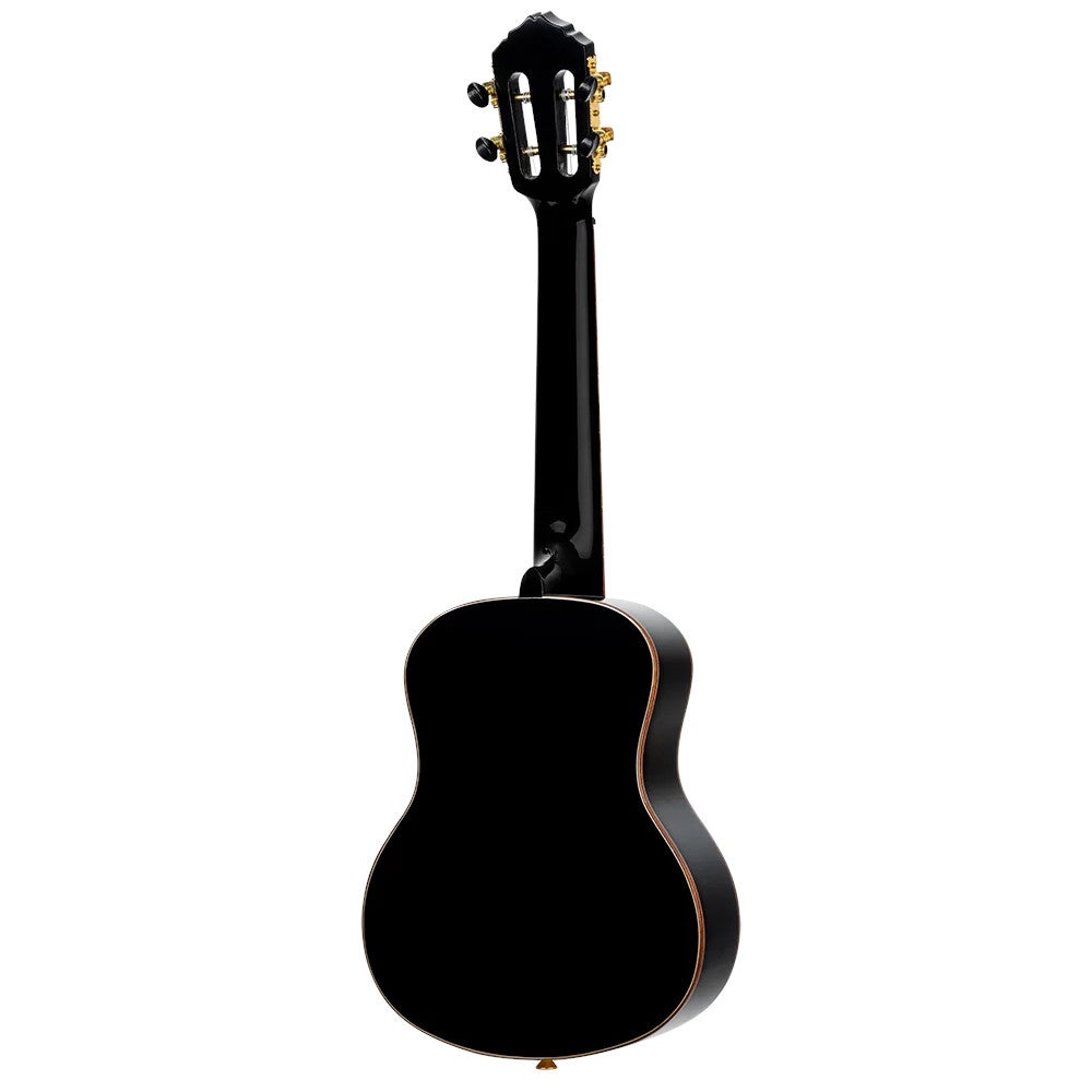 Ortega RUOX-TE Onyx Series Tenor Size Ukulele Black tenor ukelele met gigbag