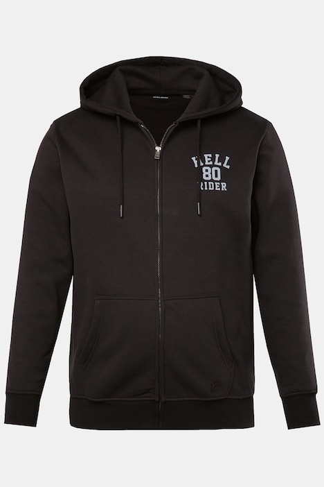 Hoodie-Jacke, Sweat, Prints, Kapuze, bis 8 XL