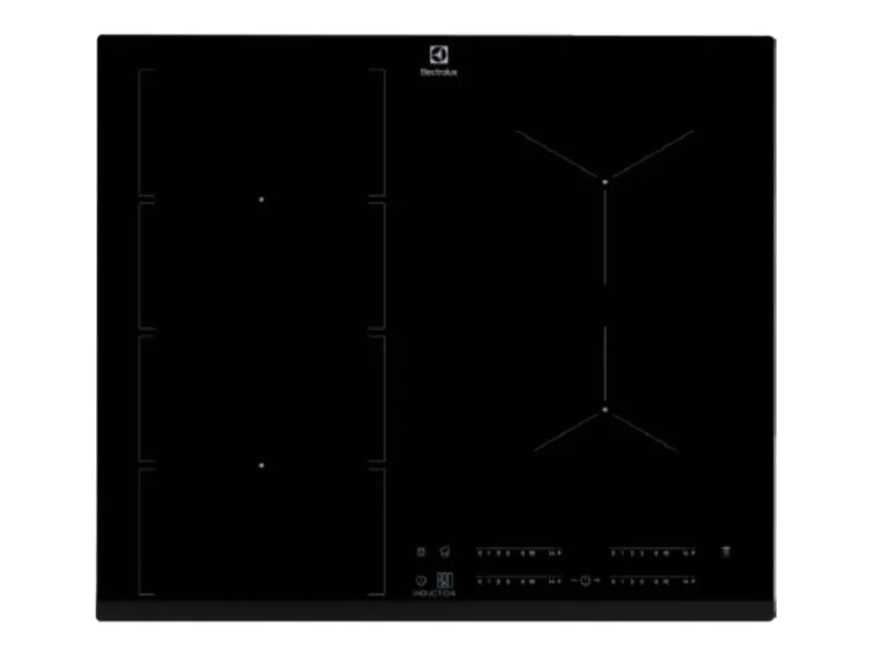 Electrolux EIV654 - Induktions kogeplade - 4 plader - Niche - bredde: 56 cm - dybde: 49 cm - med kantet front - sort
