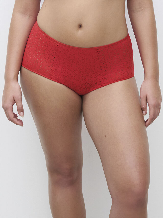 Chantelle Norah High Waist Full Brief Poppy red