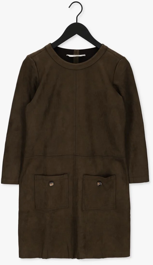 SUMMUM groene summum mini jurk dress bonded suedine