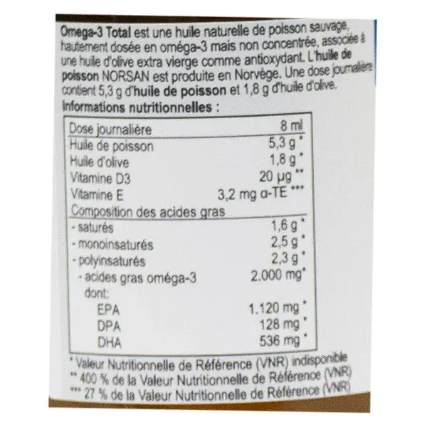 Norsan Ômega-3 Total Nature Óleo de Peixe 2000mg 200ml