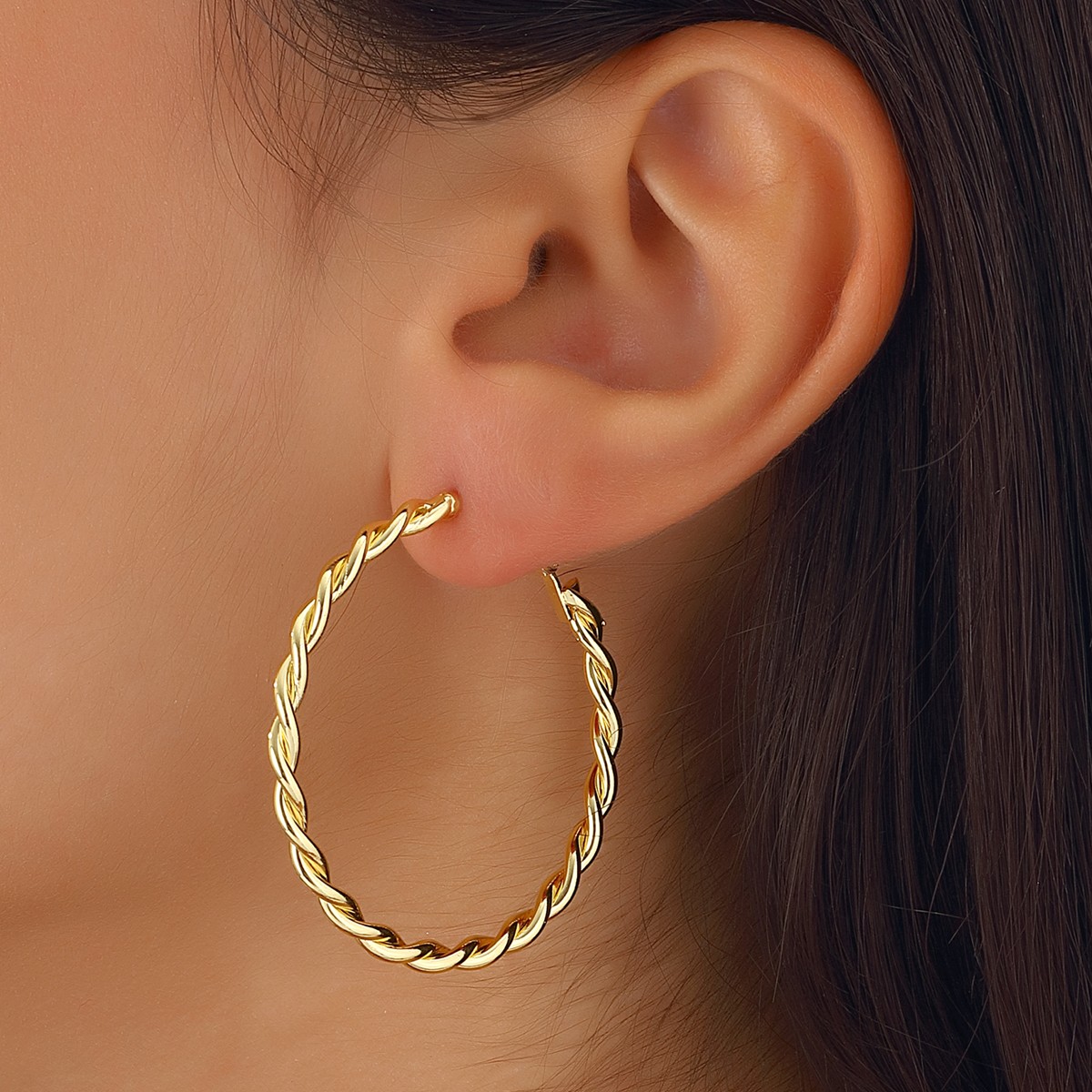 Boucles d'oreilles - Laiton plaqué or