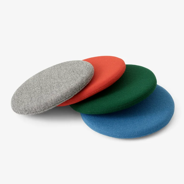 &Tradition - Wire Hocker mit Sitzauflage VP11, Edelstahl / blau (Kvadrat Hallingdal 723)
