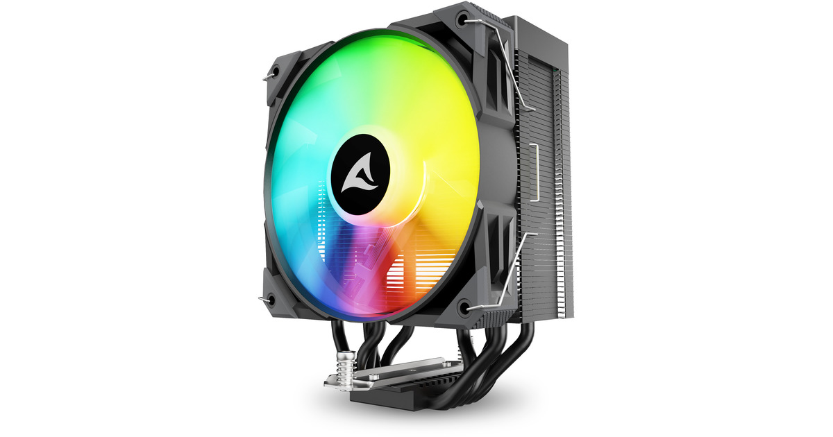 SharkoonA50 RGB CPU-koeler  (Zwart, 4-pins PWM fan-connector)