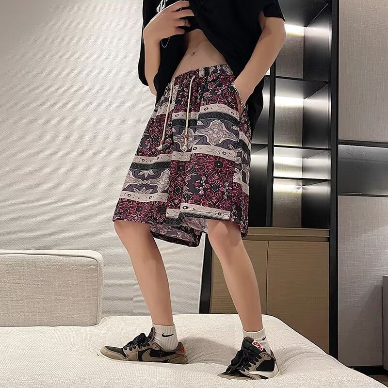 Jozev - Shorts met trekkoord en bloemenprint