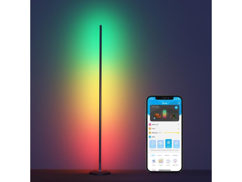Govee Stehleuchte Smart Corner, RGBICW Eckstehlampe