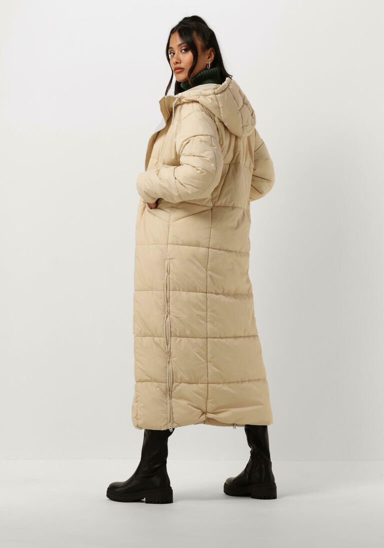 ANOTHER LABEL zand another label gewatteerde jas mille long puffer