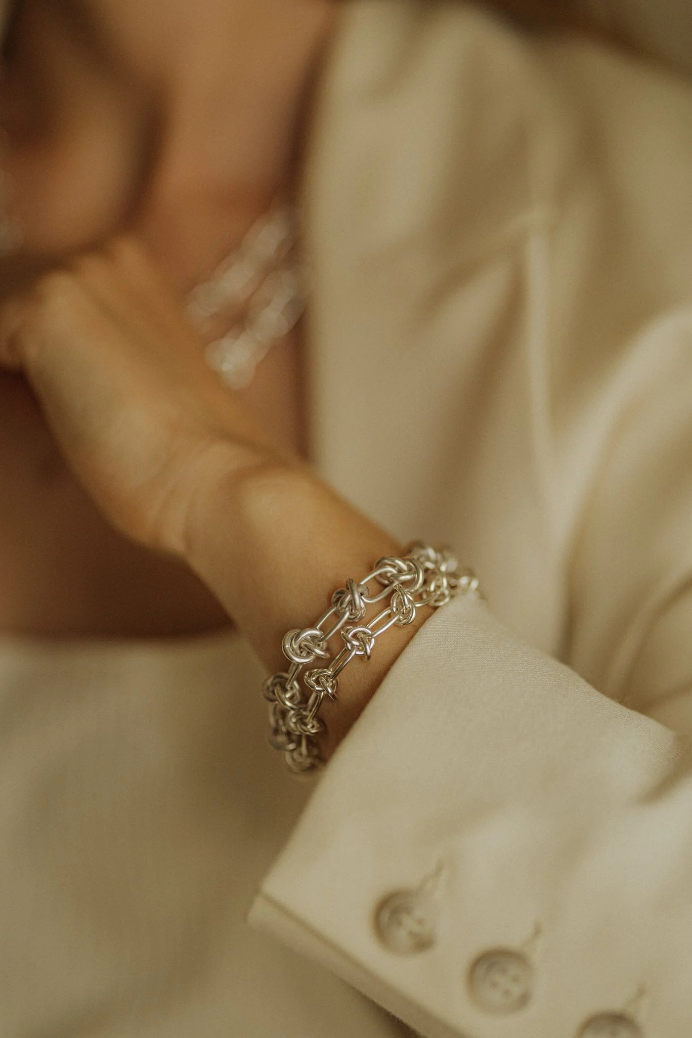 ATHÉNA - Maxi bracelet doré à l'or fin | Argent