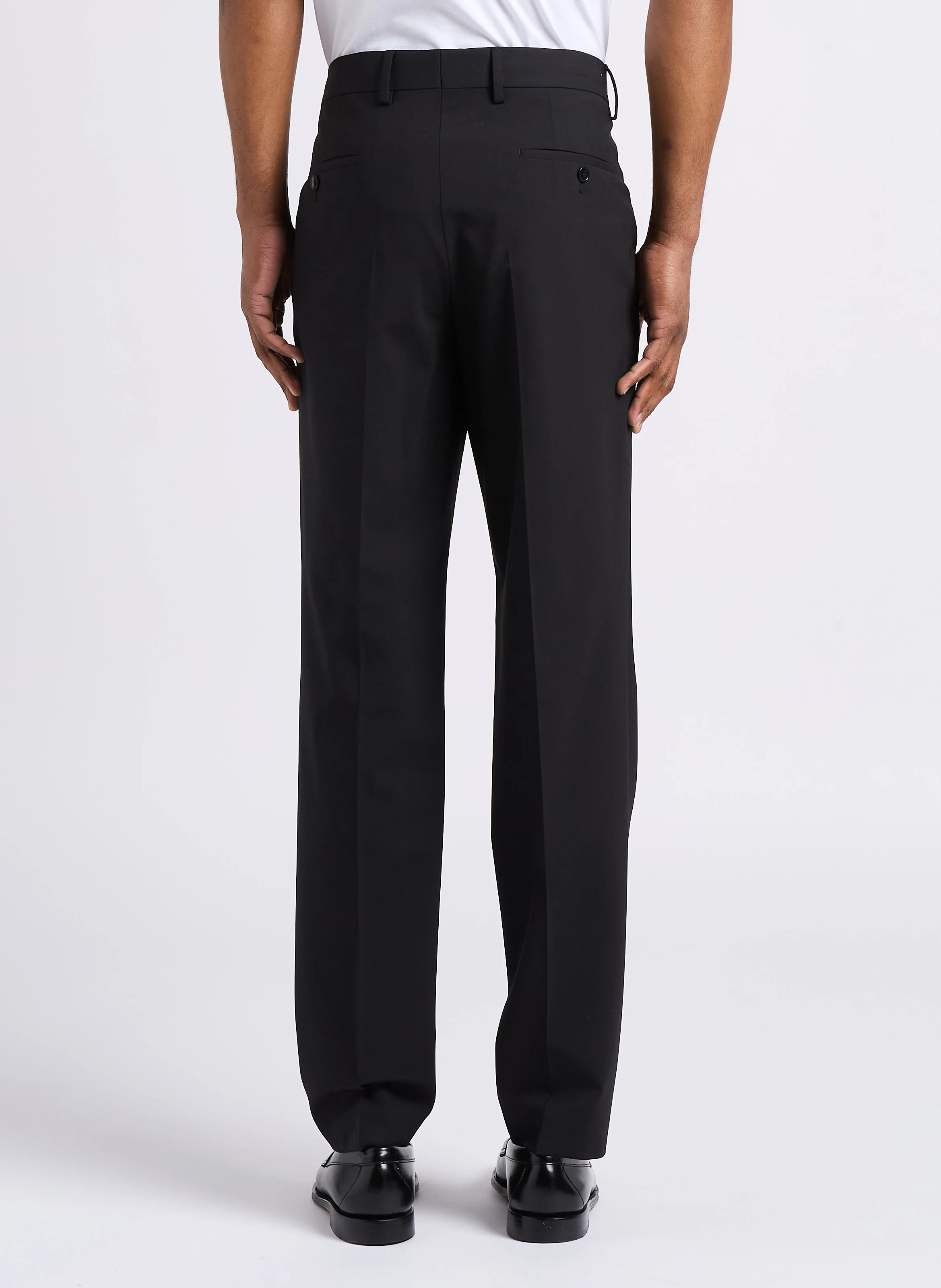 Costume slim-fit en laine mélangée | Noir