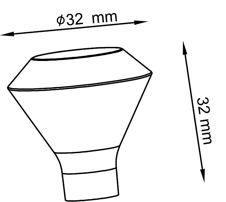 Poignée de meuble de cuisine GoodHome Nutmeg Argent L. 3.2 cm, 2 pièces
