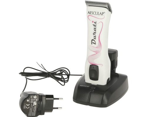 Durati draadloze tondeuse met roze opdruk, inclusief 1 witte accu